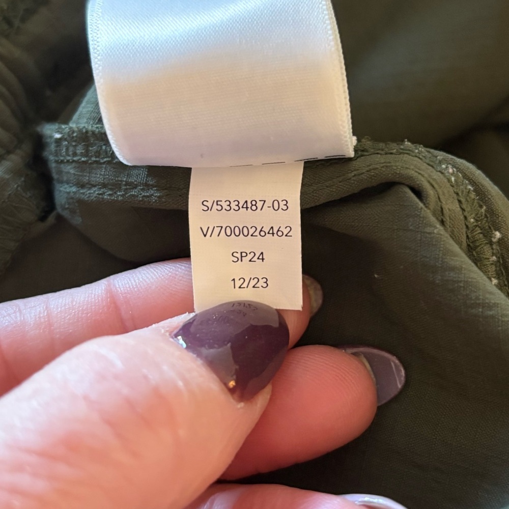 Athleta Trekkie High Rise Parachute Pant Aspen Olive Size 12 - Picture 7 of 7
